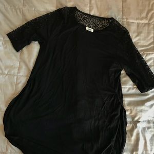 Half sleeve lace tunic top